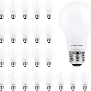 SYLVANIA ECO LED A19 Light Bulb, 60W Equivalent Efficient 9W, 7 Year, 750 Lumens, Medium Base, Frosted, 2700K, Soft White – 24 Count (Pack of 1)(40986)