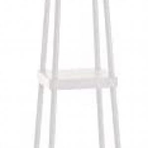 Catalina Lighting 19305-001 Modern Metal Etagere Floor Lamp with Shelves and Linen Shade, 58″, Classic White