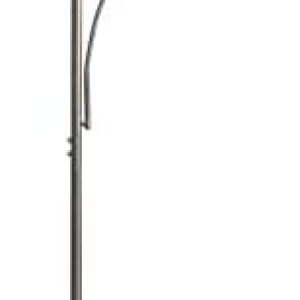 HomeFocus LED Floor Lamp with Reading Lamp,Floor Lamp for Living Room,Sky Torchiere Floor Lamp with Reading Light,Floor Light,Dimmable,Metal,Satin Nickel