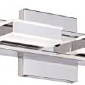 mirrea 24in Modern LED Vanity Light in 4 Lights 3000K/4000K/5000K CCT Selectable 21w Dimmable Chromed Stainless Steel and Acrylic