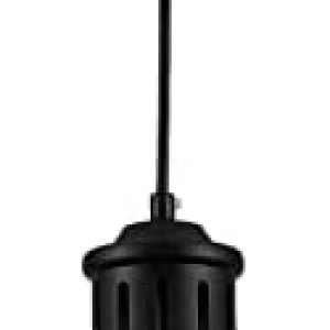 Industrial Farmhouse Pendant Light, Rustic Metal Cage Hanging Lights, Adjustable Mini Pendant Lighting Fixture for Kitchen Island, Sink, Counter, Bar, Black