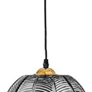 ZTTECH 5.8” Grey Leaves Glass Ball Pendant Light Ceiling Hanging Lamp for Kitchen Island (5.8 inch)