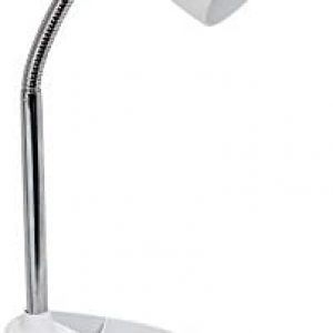 LimeLights LD1056-WHT iPad Tablet Stand Book, White Gooseneck Organizer Desk Lamp with Holder and USB Port