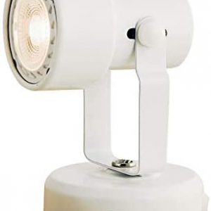 KING SHA Multi Purpose Spotlight Desk Wall Mount Accent Lamp with Plug in Cord White Finish