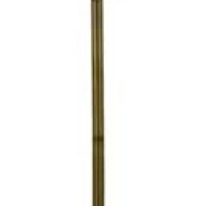 Décor Therapy PL1598 59″ Antique Brass Swing-arm Floor Lamp with Faux Silk Shade