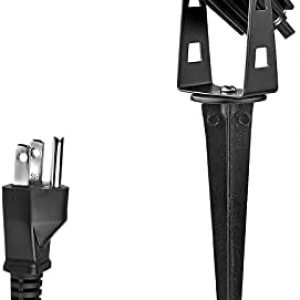 Lemonbest Bright Outdoor Landscape LED Lighting Mini Lawn Lamp with 110V AC Power Plug for Garden Path Courtyard Spot Light Soft Warm White