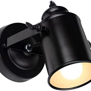Industrial Wall Lights Adjustable Retro Black Wall Lamp, Wall Mounted Wall Sconce Lamp for Bedroom Living Room Loft Bar Cafe, Industrial Sconce Task Wall Lamp Indoor Display Spotlight Lamp