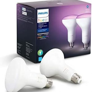 Philips Hue 548586 Smart Light BR30 Bulb, 2 Pack, White and Color Ambiance, 2 Count