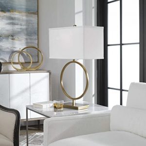 Uttermost Duara Circle Table Lamp in Plated Brushed Brass