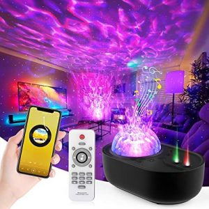 Night Light Projector, Galaxy Projector Light with Nebula Cloud & Ocean Wave, Music Speaker, Star Projector Night Lamp for Kids & Adults, Party/Bedroom/Home Decor