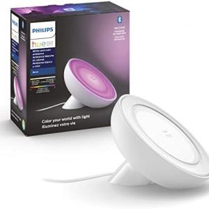 Philips Hue Bloom White and Color Ambiance Smart Lamp, Works with Amazon Alexa, Apple Homekit and Google Assistant, Bluetooth Compatible, Corded, White