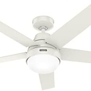 Hunter Fan Company 51336 Aerodyne Ceiling Fan, 52, Fresh White