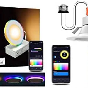 Lumary Smart Recessed Lighting 4 Inch Smart Retrofit Recessed Lighting 5/6 Inch