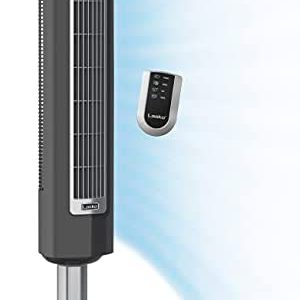 Lasko 2519 3-Speed Wind Tower Fan with Remote Control, 38 Inch, Gray