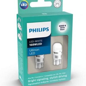 Philips Automotive Lighting 168WLED Ultinon LED (White), 2 Pack